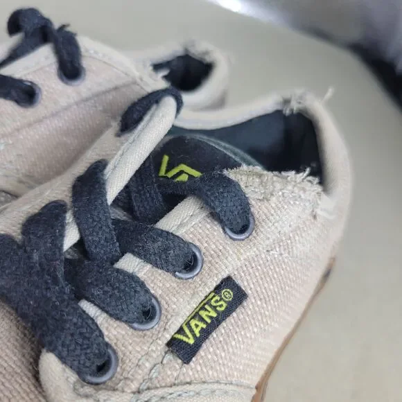 Vans Shoes Boys Size 11.5 Brown Lace Up Walking Low Top Man Made Comfort Sneaker - Picture 3 of 15